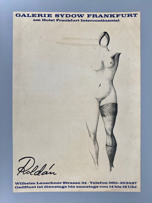 Originalplakat für Roldán Ausstellung der Galerie Sydow Frankfurt, Deutschland, 1966