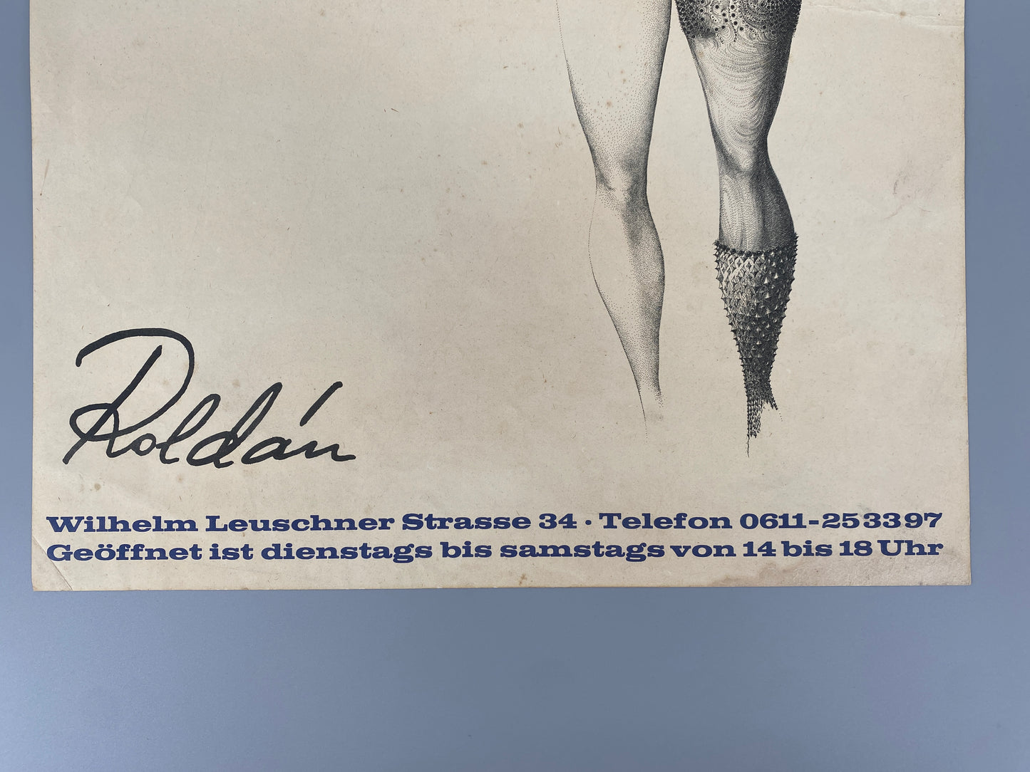 Originalplakat für Roldán Ausstellung der Galerie Sydow Frankfurt, Deutschland, 1966