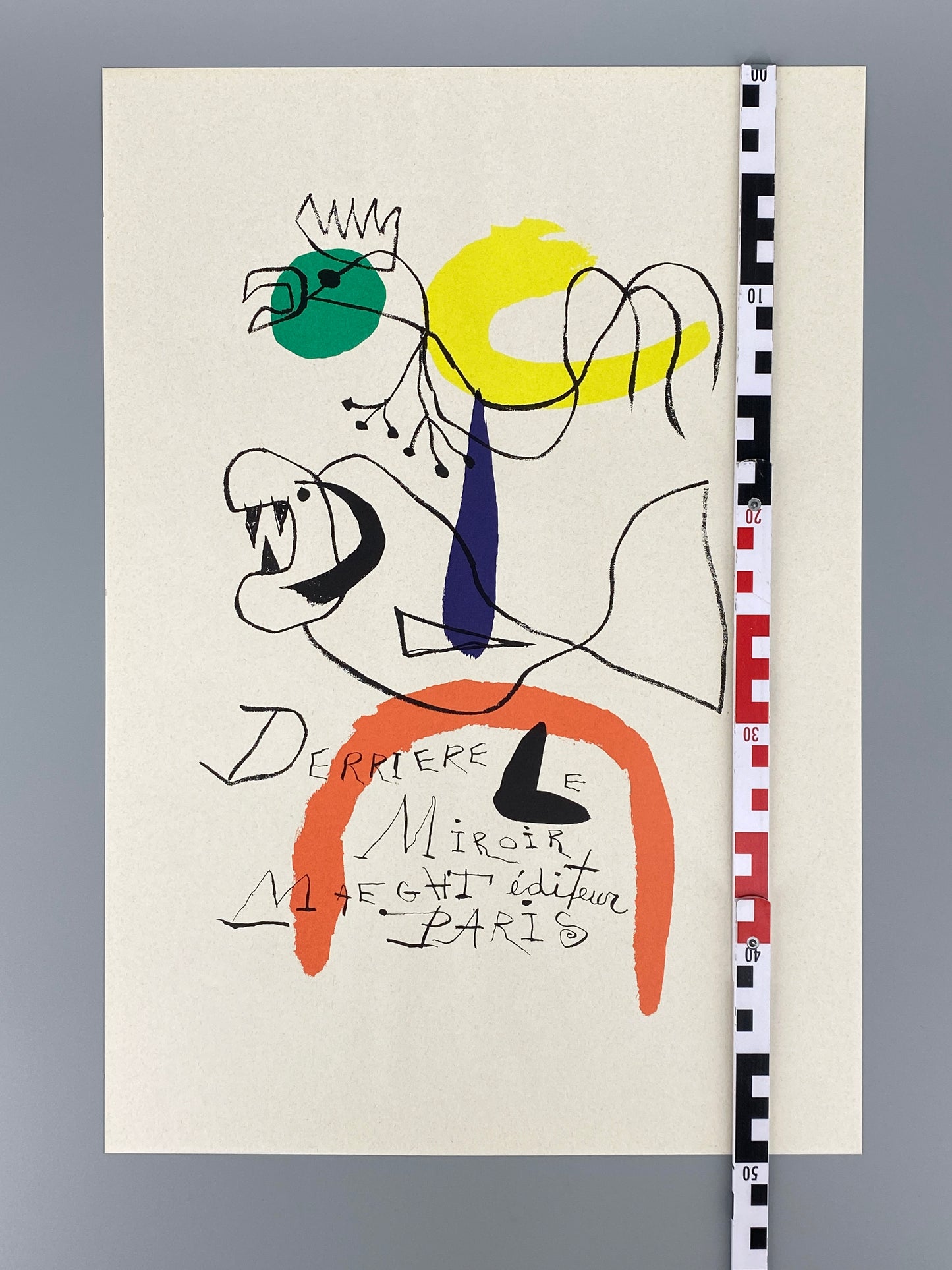 Surrealistische Farblithografie von Joan Miró (1893–1983) auf leichtem Tonpapier wahrsch. aus der Edition von Derrière Le Miroir, 1956