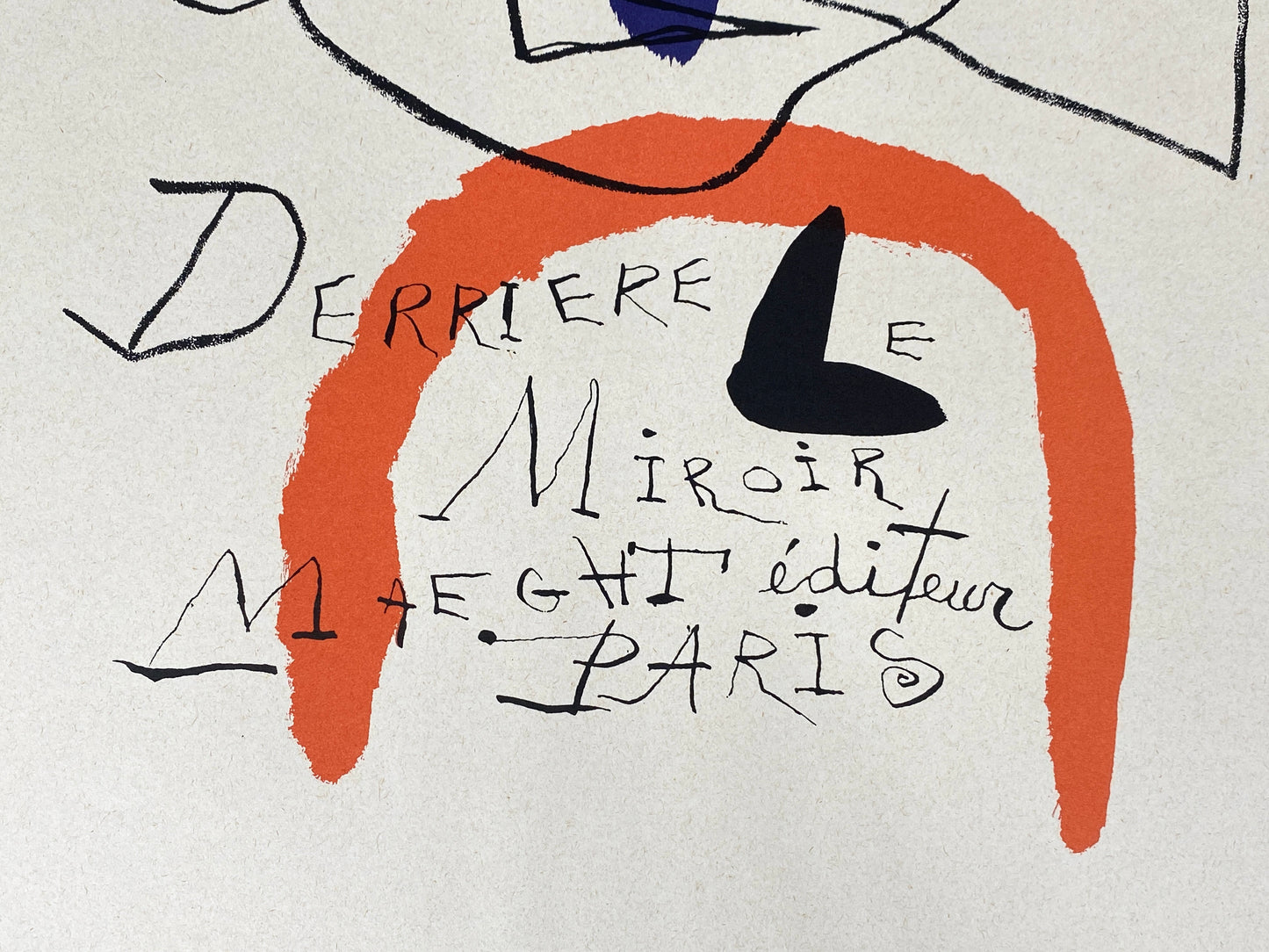 Surrealistische Farblithografie von Joan Miró (1893–1983) auf leichtem Tonpapier wahrsch. aus der Edition von Derrière Le Miroir, 1956