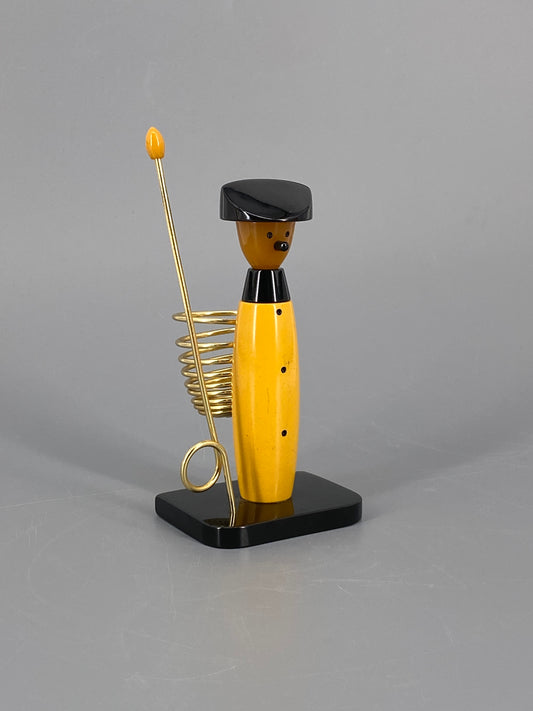 Figur aus Bakelit, Salzstangenhalter, DDR