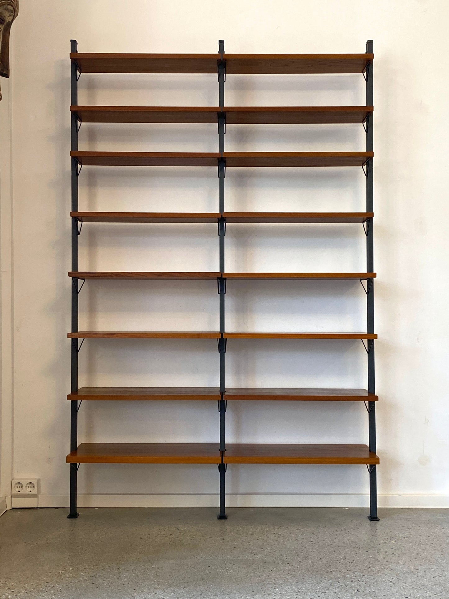 Bücherregal-Set von dem hochwertigem Regalsystem der Firma Pira Schweden, 50/60er