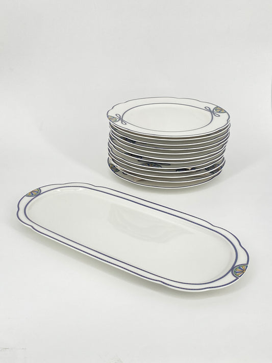 Porzellan Kuchenteller und Platte Pearl China Grace Society von Rosenthal Classic