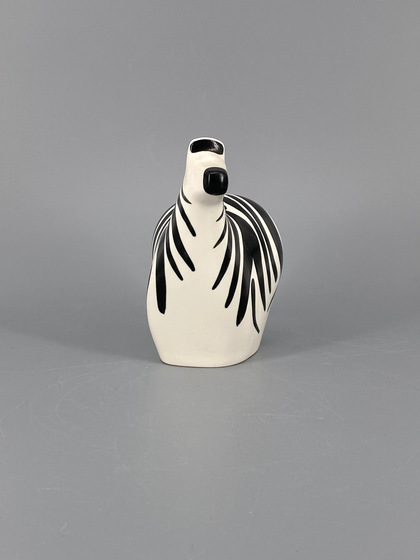 Zebra Figur aus Steinzeug von Lillemor Mannerheim bei Arabia Finnland für WWF, 80er