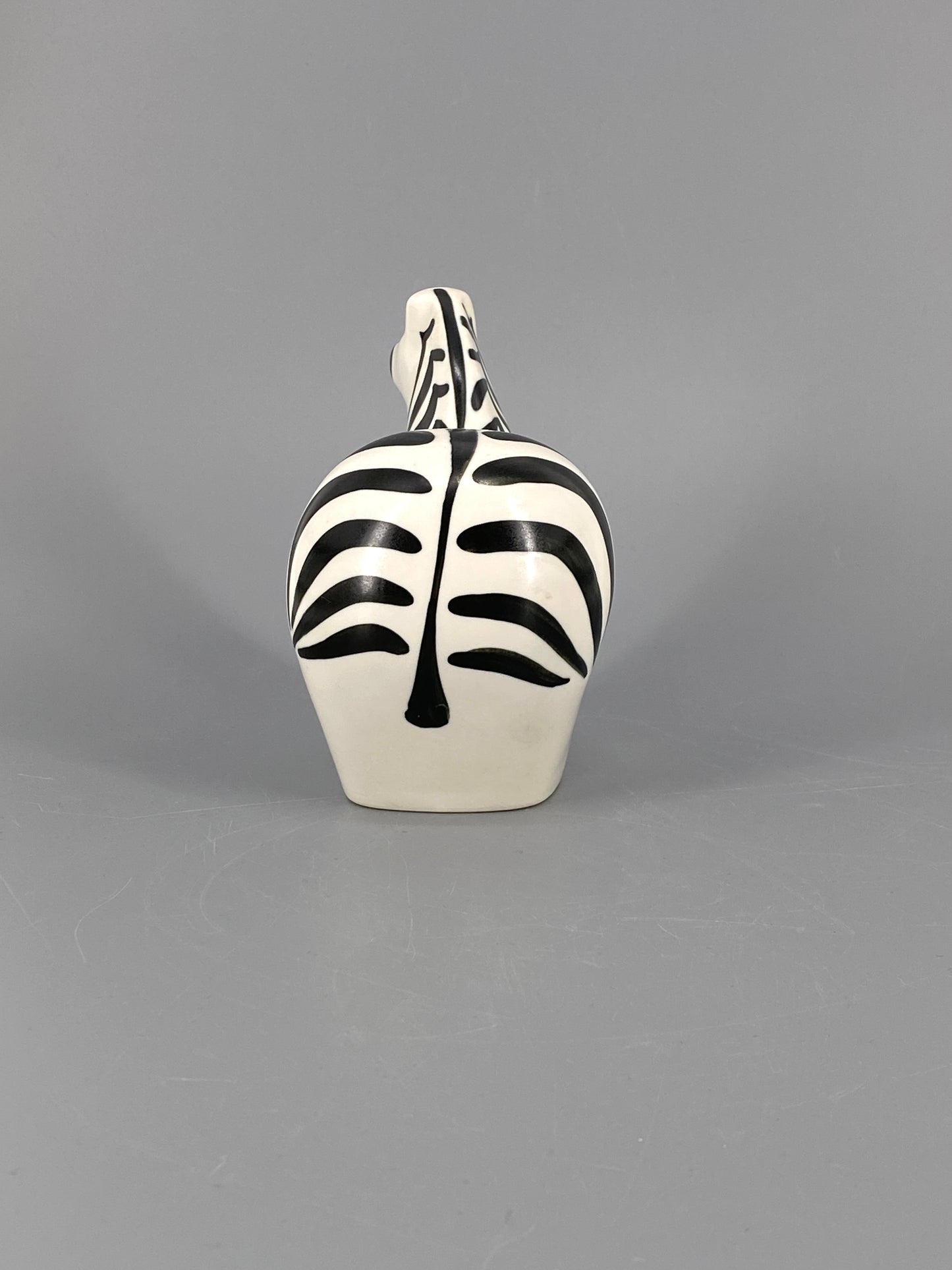Zebra Figur aus Steinzeug von Lillemor Mannerheim bei Arabia Finnland für WWF, 80er