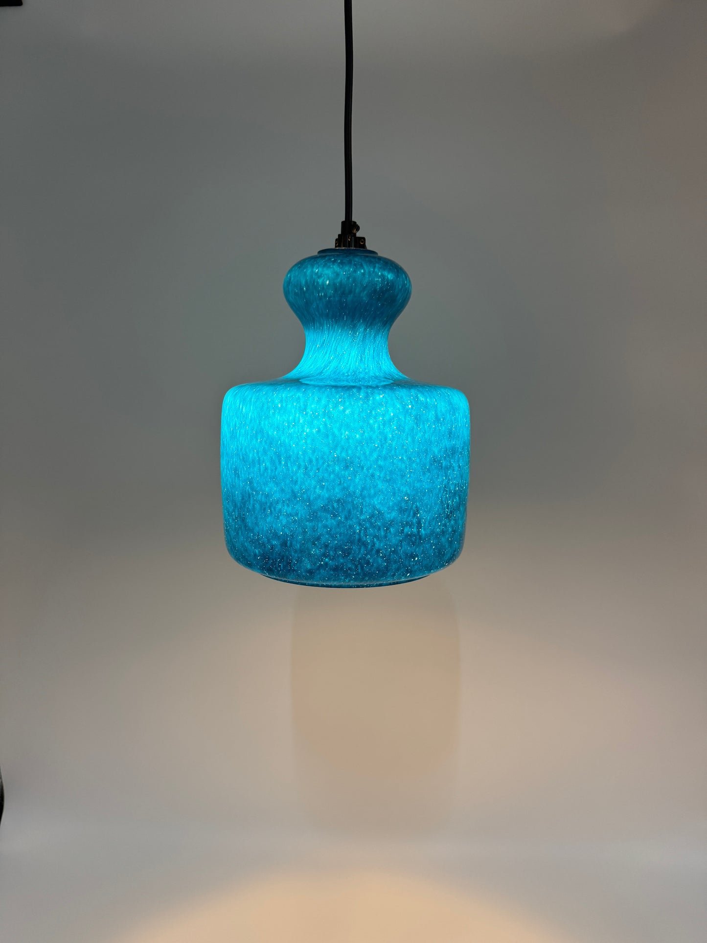 Hängelampe von Peill & Putzler aus Glas, 60er