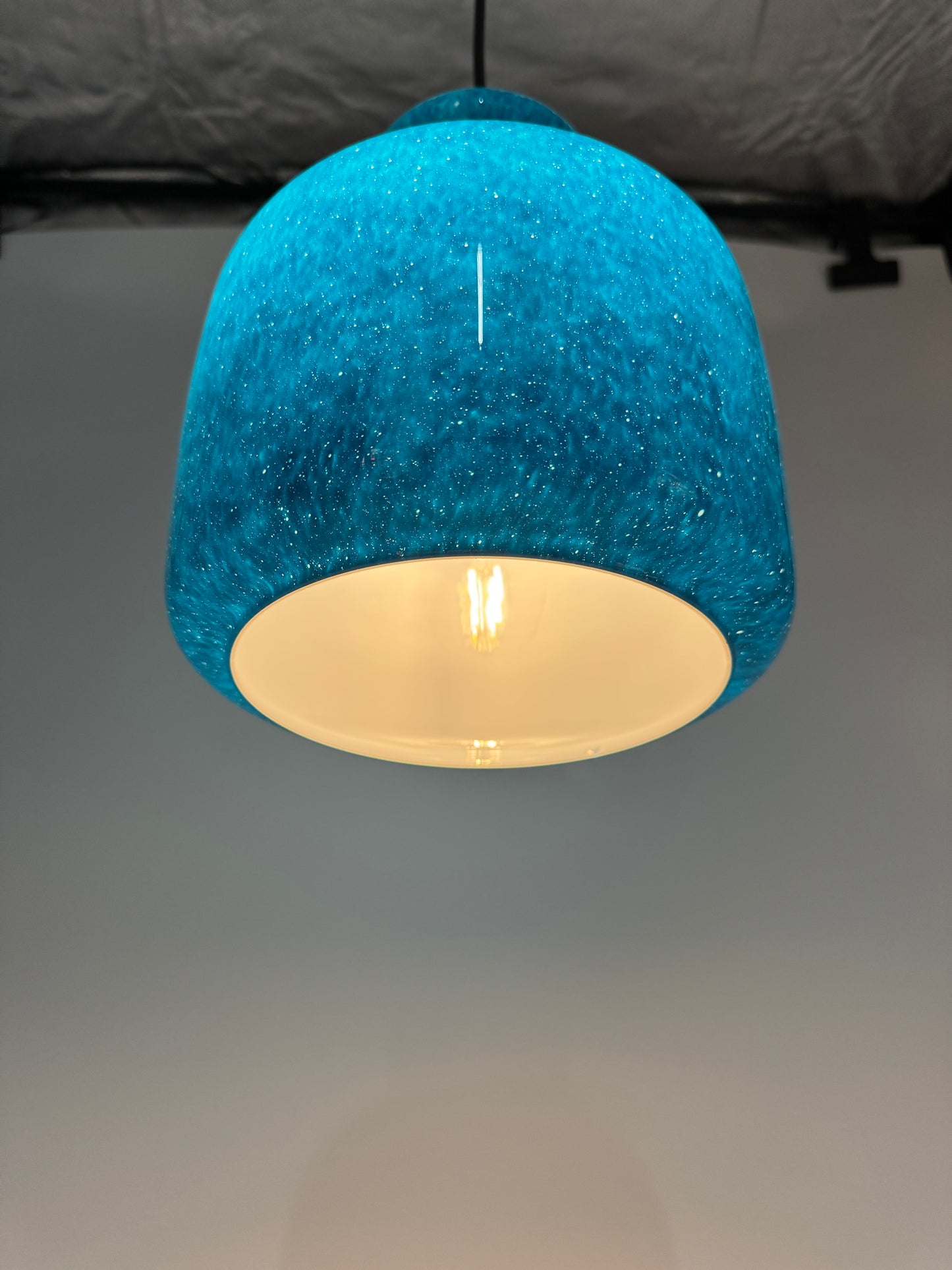 Hängelampe von Peill & Putzler aus Glas, 60er
