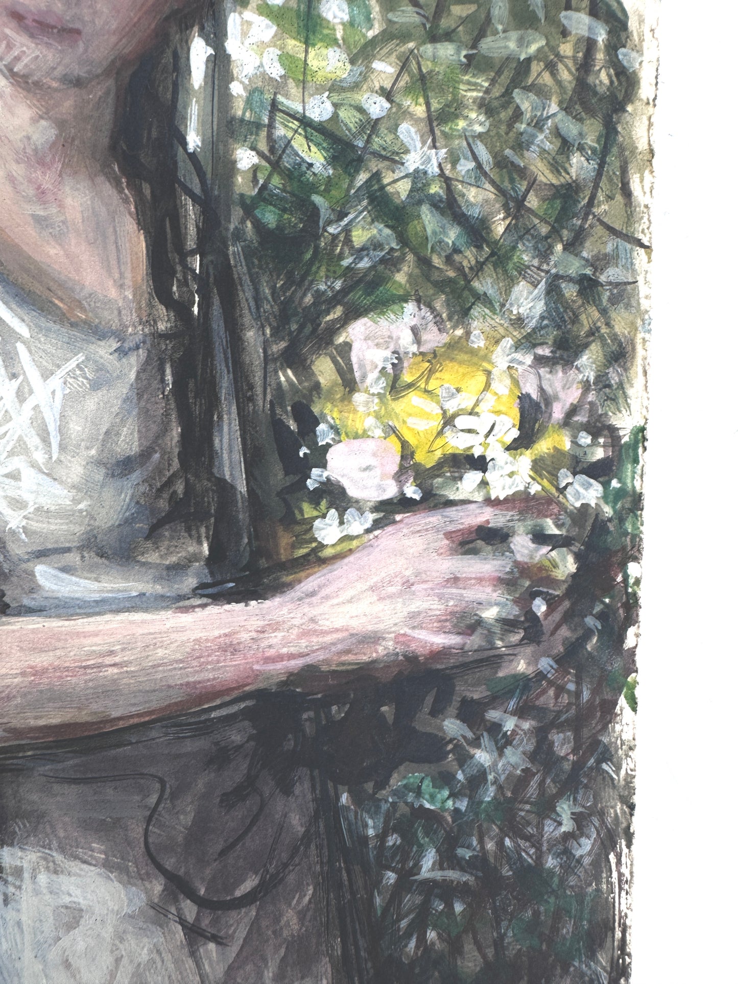 Junge Frau im Grün, Impressionistische Malerei 30'er