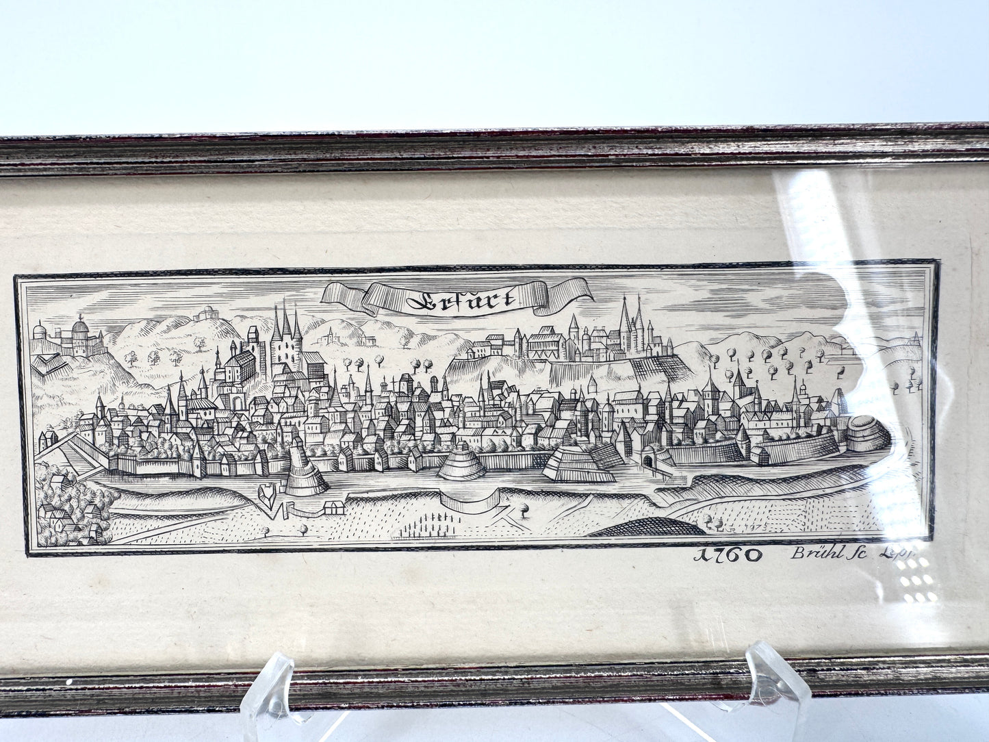 Kupferstich Erfurt, Ansicht 1760