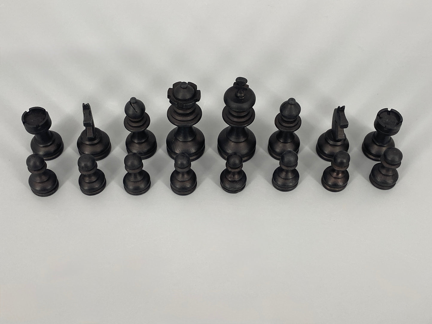 Vintage Set Schachfiguren in Schatulle, König 7,6 cm