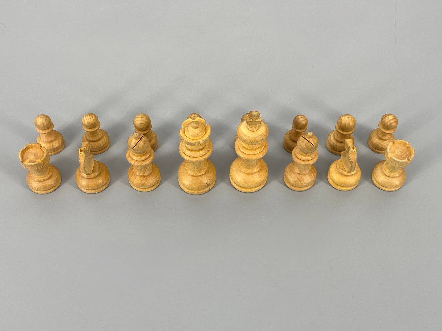 Vintage Set Schachfiguren in Schatulle, König 7,6 cm