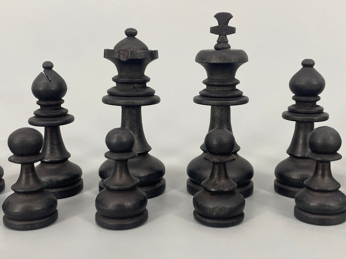 Vintage Set Schachfiguren in Schatulle, König 7,6 cm