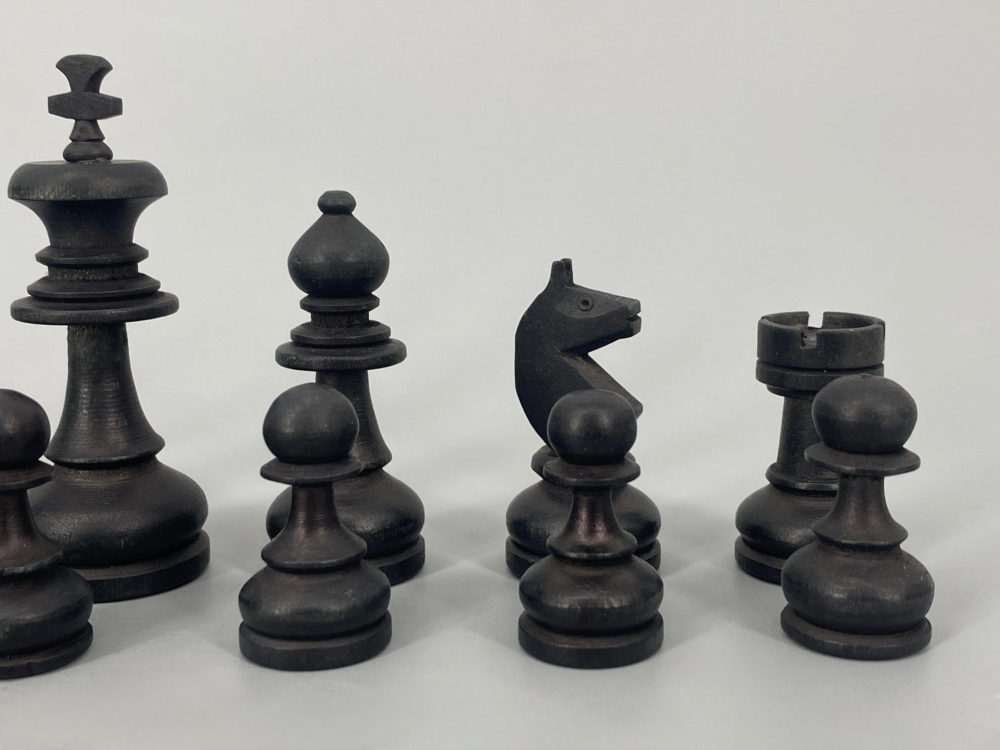 Vintage Set Schachfiguren in Schatulle, König 7,6 cm