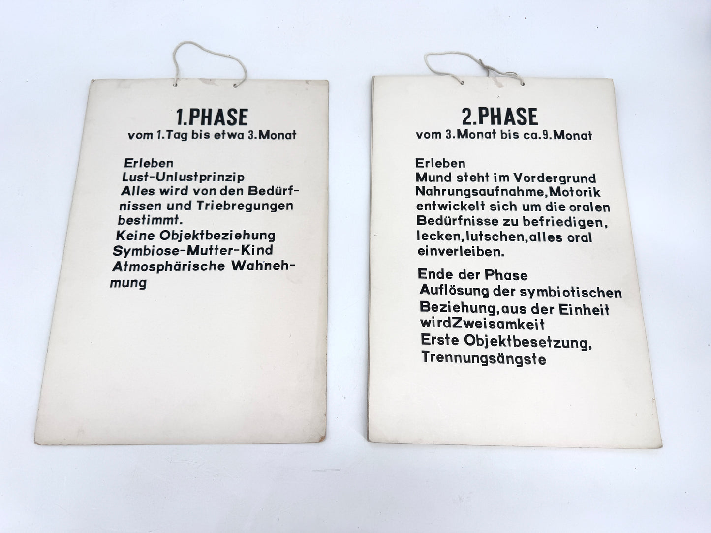 Psychoanalyse Lehrtafeln nach Freud, kindl. Entwicklung