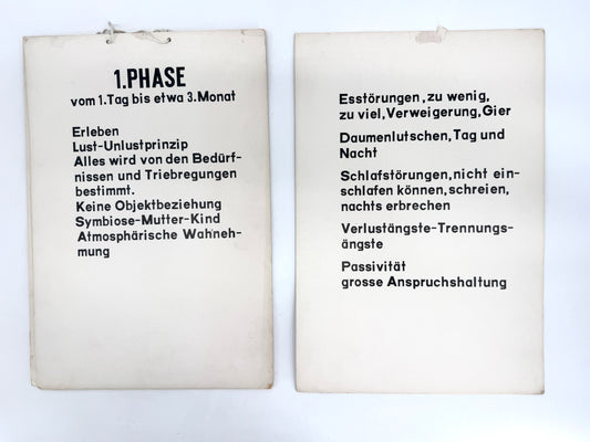 Psychoanalyse Lehrtafeln nach Freud, kindl. Entwicklung