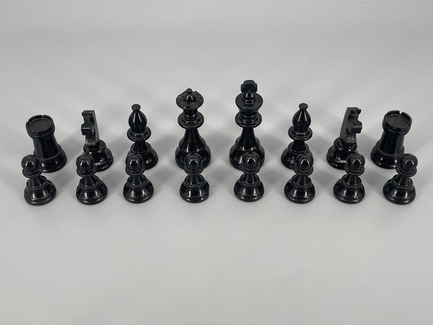 Vintage Set Schachfiguren in Schatulle, König 8,5 cm