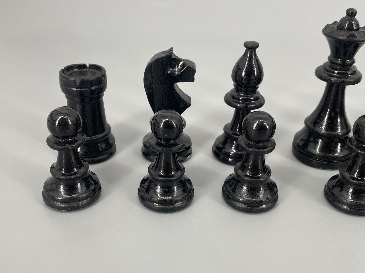 Vintage Set Schachfiguren in Schatulle, König 8,5 cm