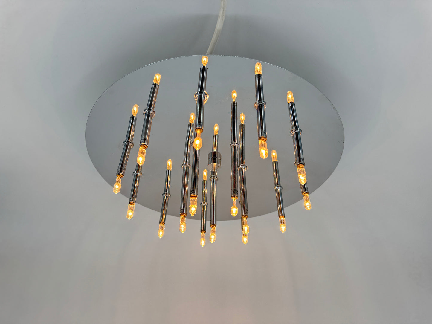 16-flammige Deckenlampe von Honsel Leuchten, Chrom, 80er