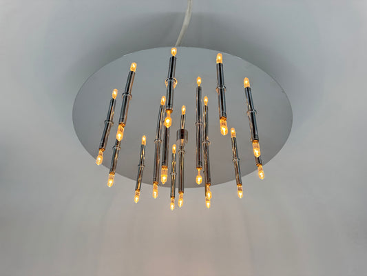 16-flammige Deckenlampe von Honsel Leuchten, Chrom, 80er