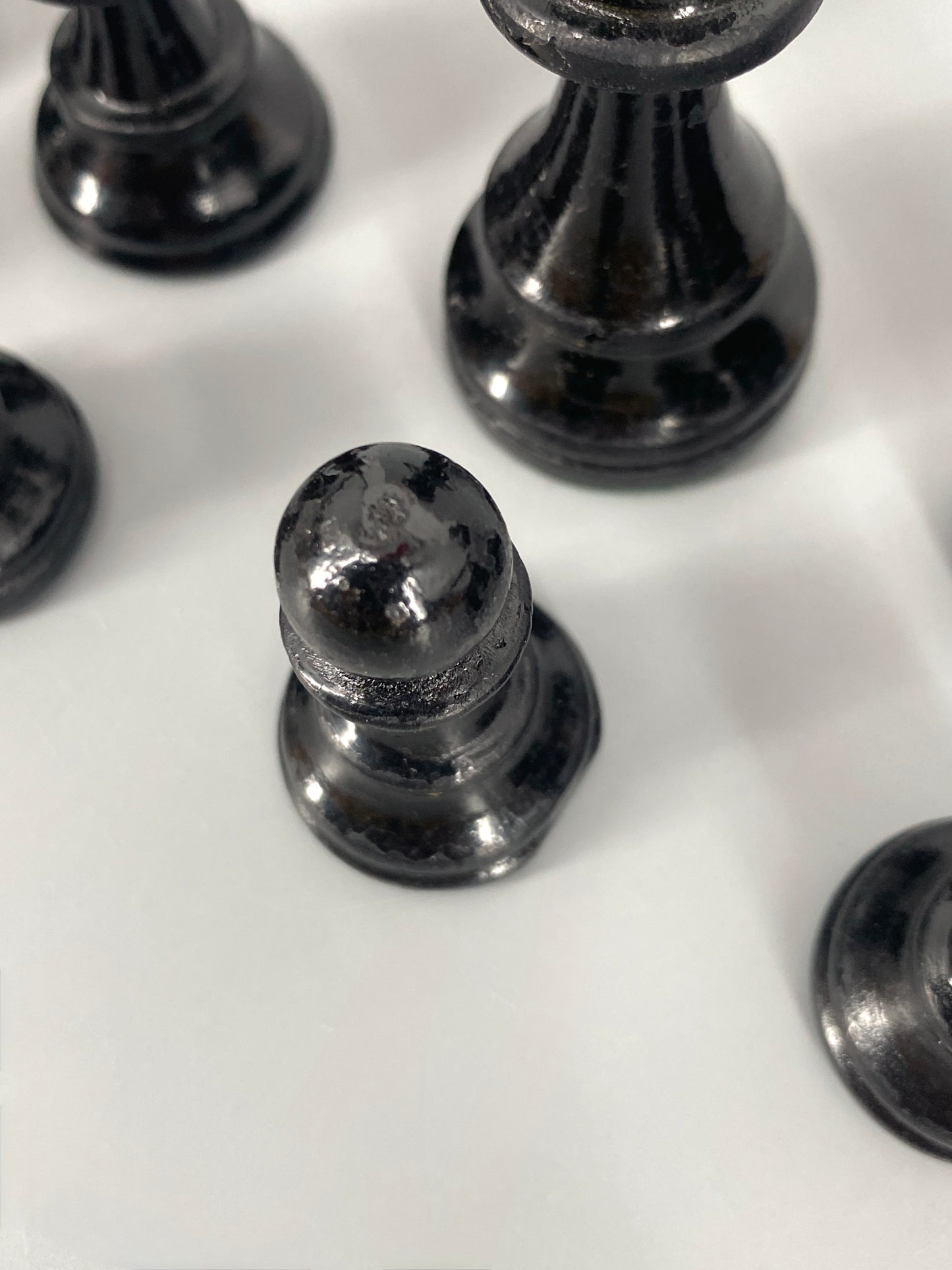 Vintage Set Schachfiguren in Schatulle, König 8,5 cm