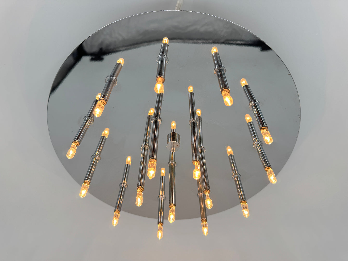 16-flammige Deckenlampe von Honsel Leuchten, Chrom, 80er