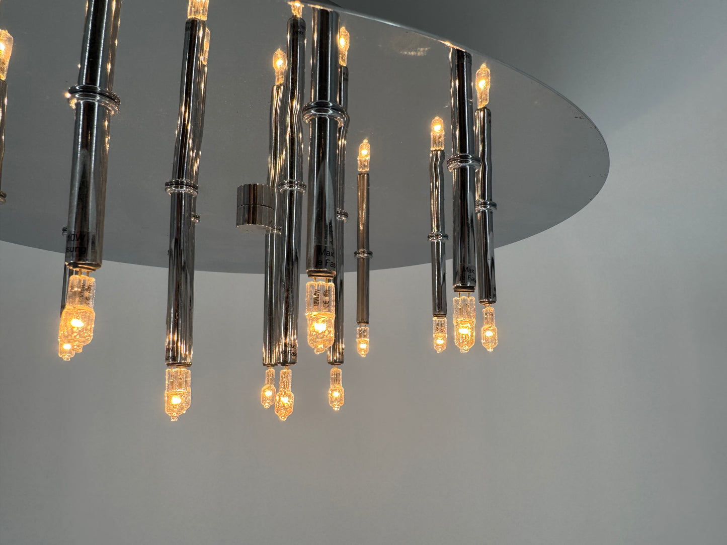 16-flammige Deckenlampe von Honsel Leuchten, Chrom, 80er