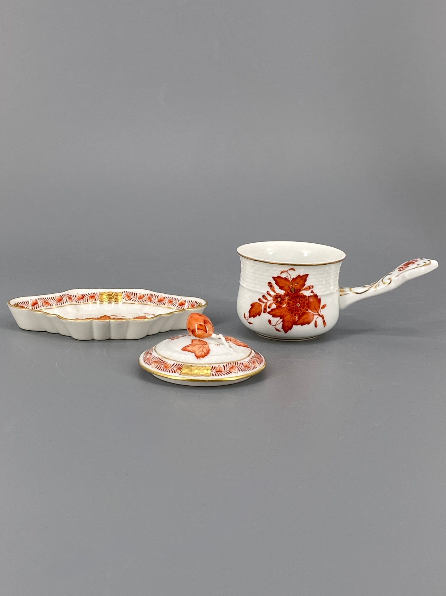 Herend Apponyi Porzellan Tasse und Schale, Ungarn, 30er