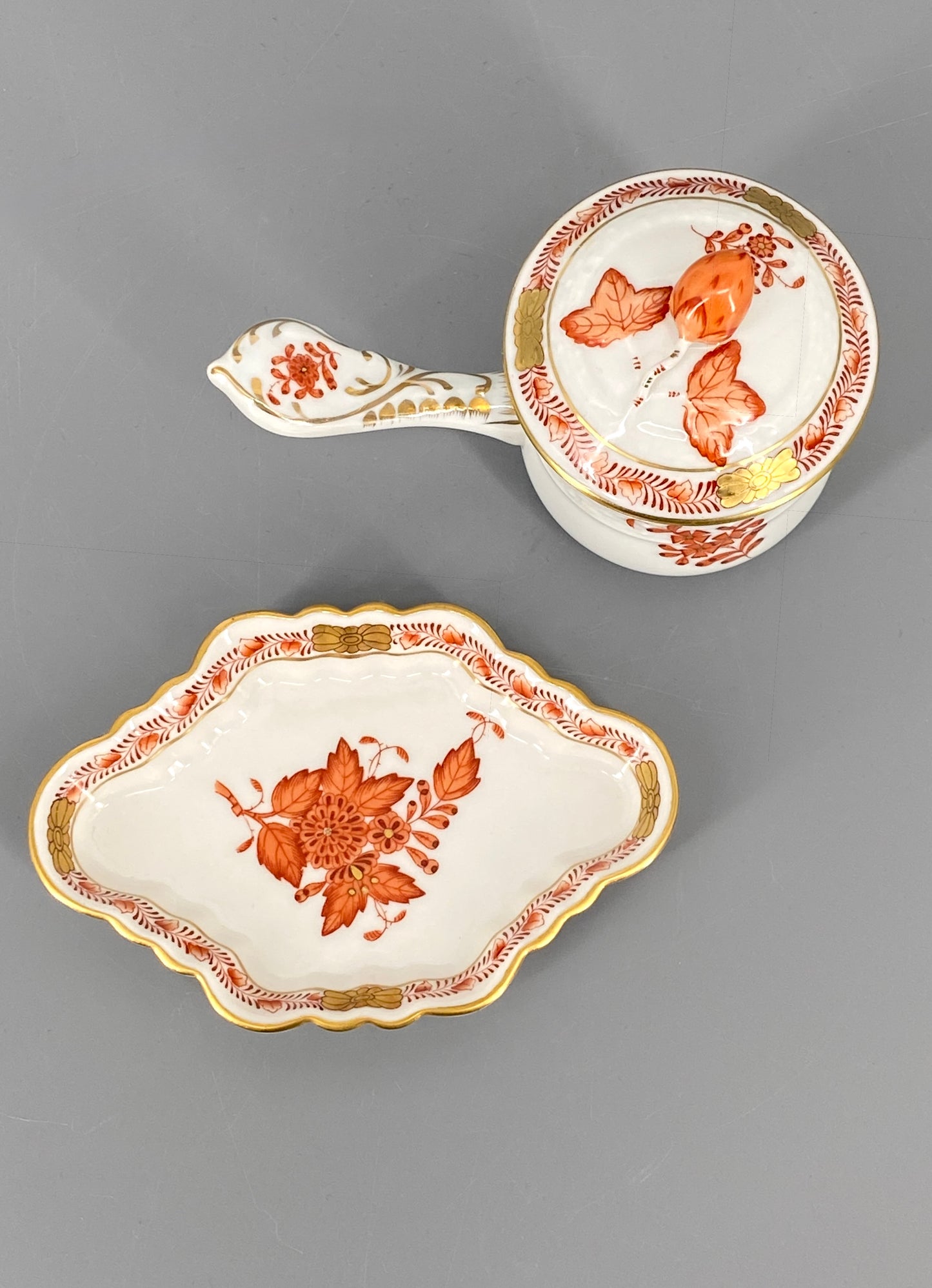 Herend Apponyi Porzellan Tasse und Schale, Ungarn, 30er