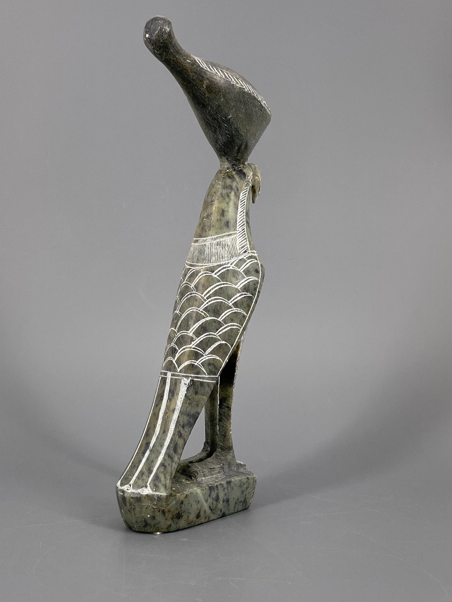 Horus Falke Skulptur aus Speckstein, graviert, Ägypten