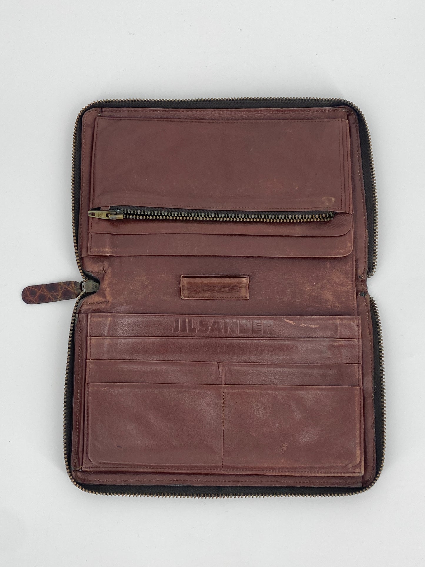 Vintage Brieftasche aus Krokodilleder von Jil Sander, 1990