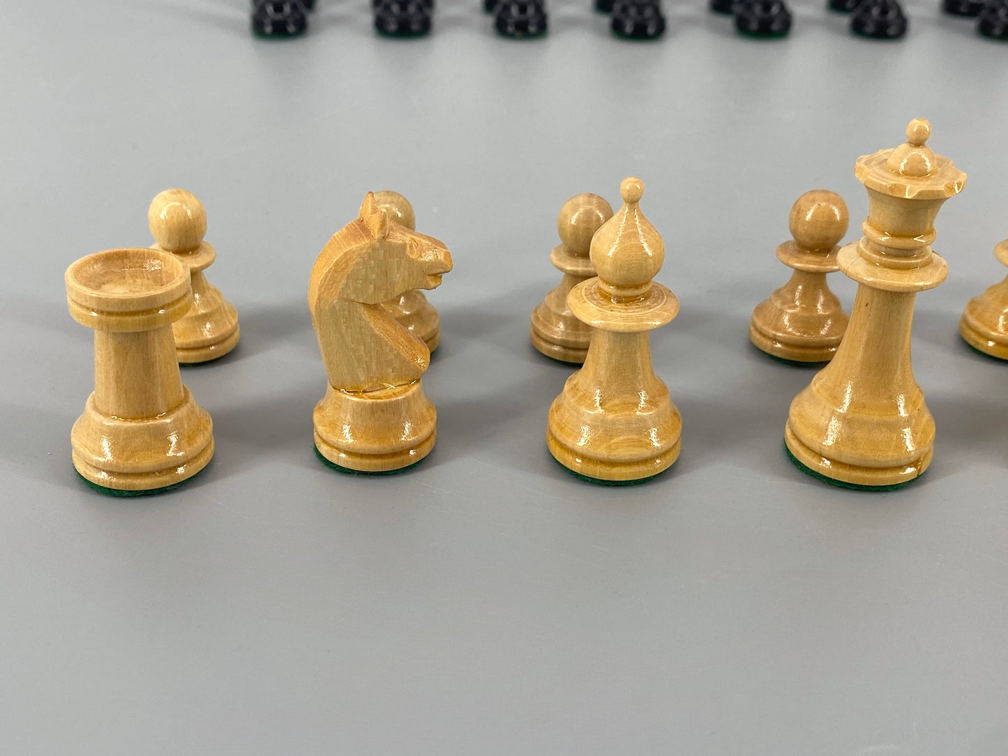Vintage Set Schachfiguren in Schatulle, König 6,2 cm