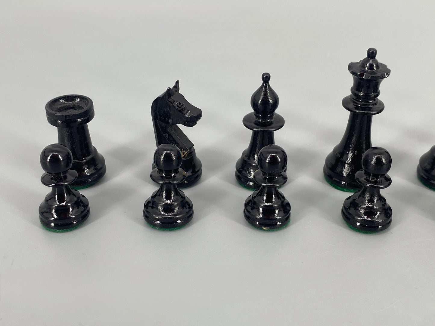 Vintage Set Schachfiguren in Schatulle, König 6,2 cm