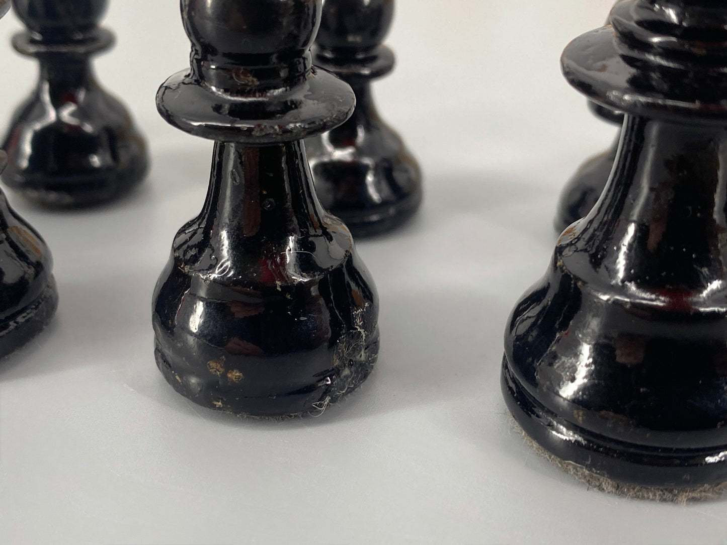 Vintage Set Schachfiguren in Schatulle, König 6,6 cm