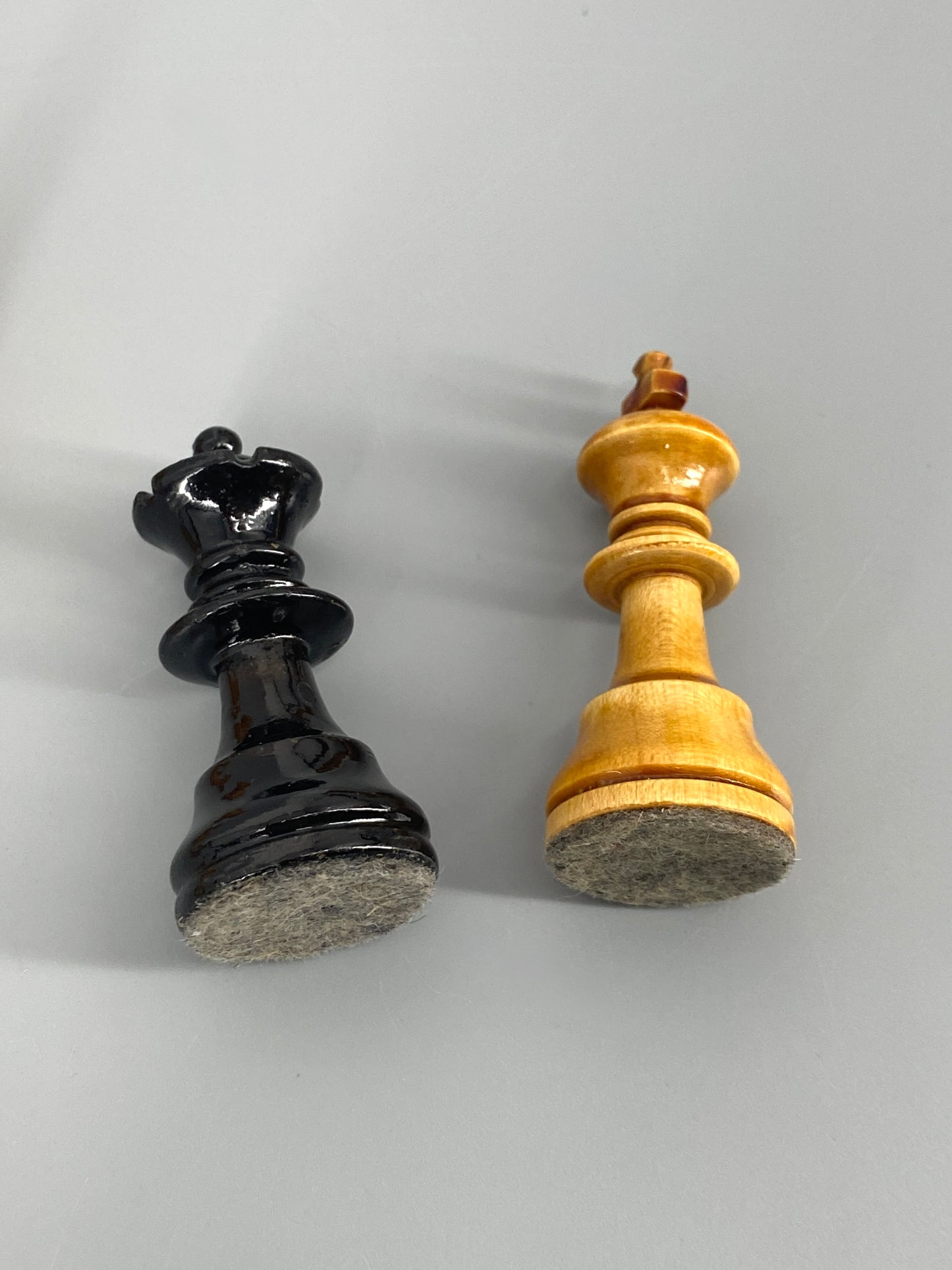 Vintage Set Schachfiguren in Schatulle, König 6,6 cm