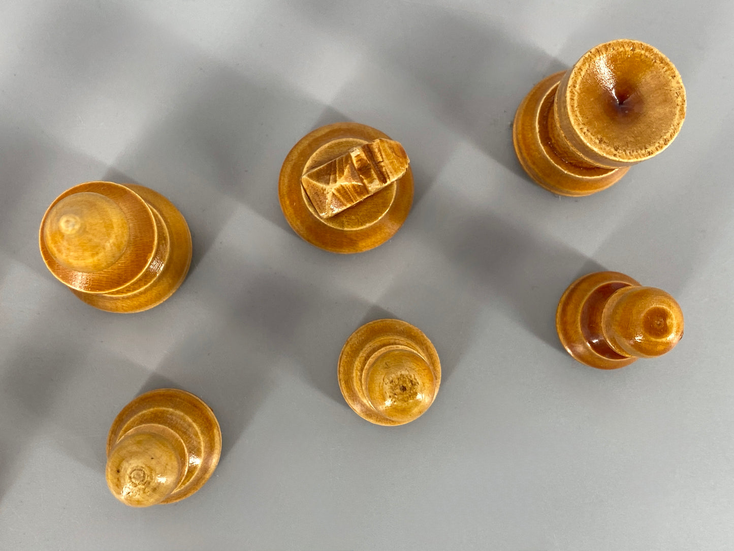 Vintage Set Schachfiguren in Schatulle, König 6,6 cm