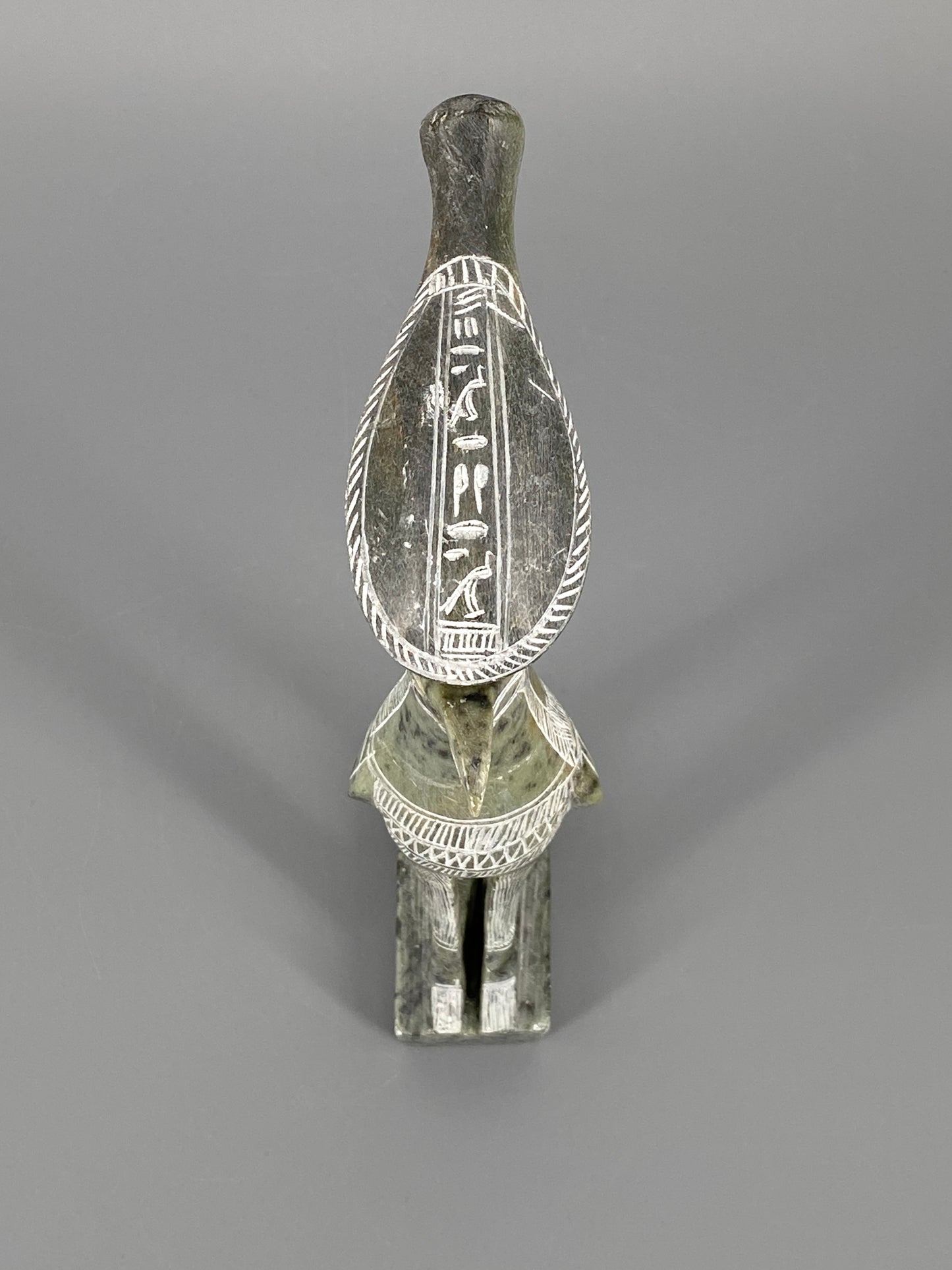 Horus Falke Skulptur aus Speckstein, graviert, Ägypten