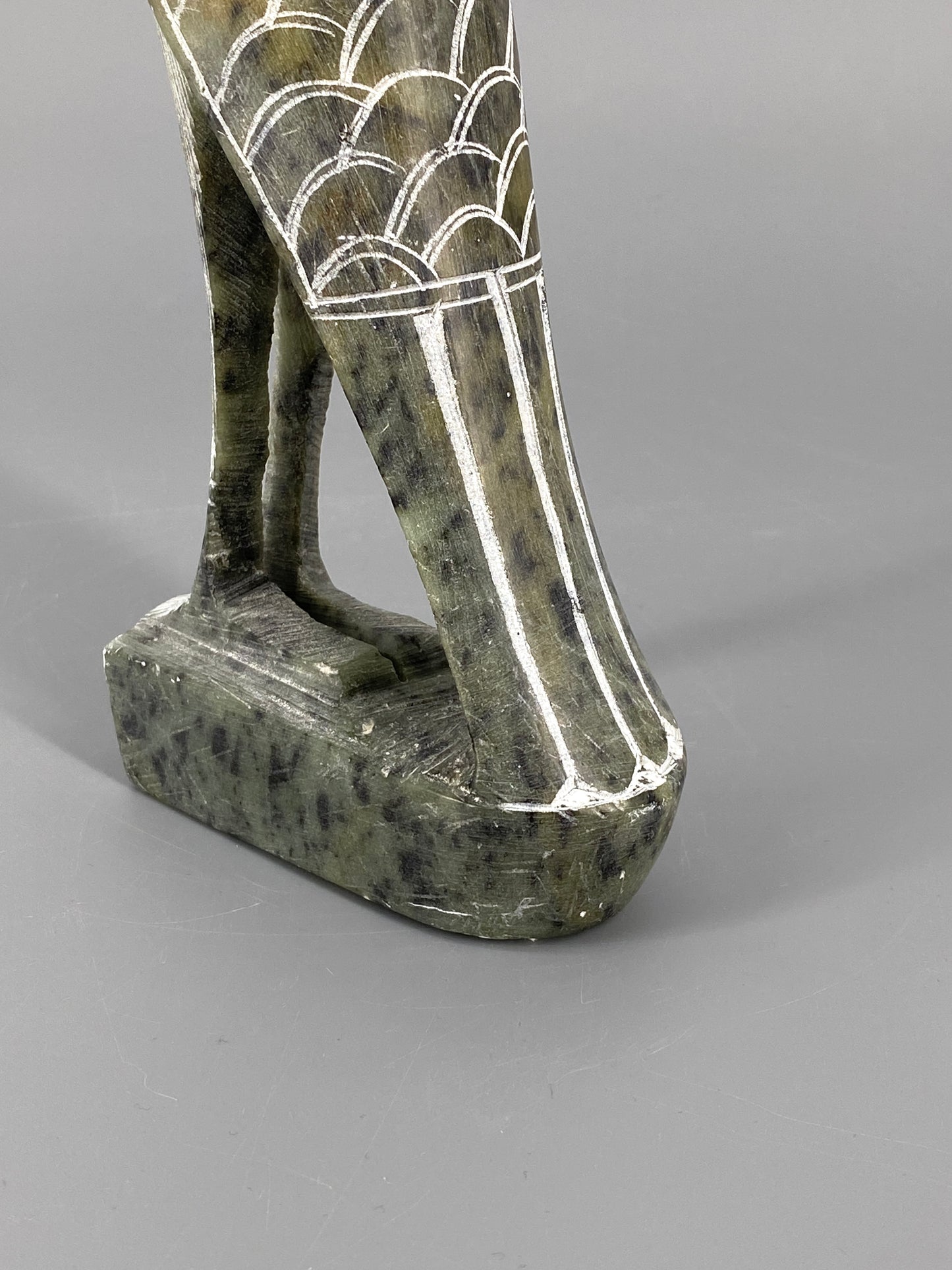 Horus Falke Skulptur aus Speckstein, graviert, Ägypten