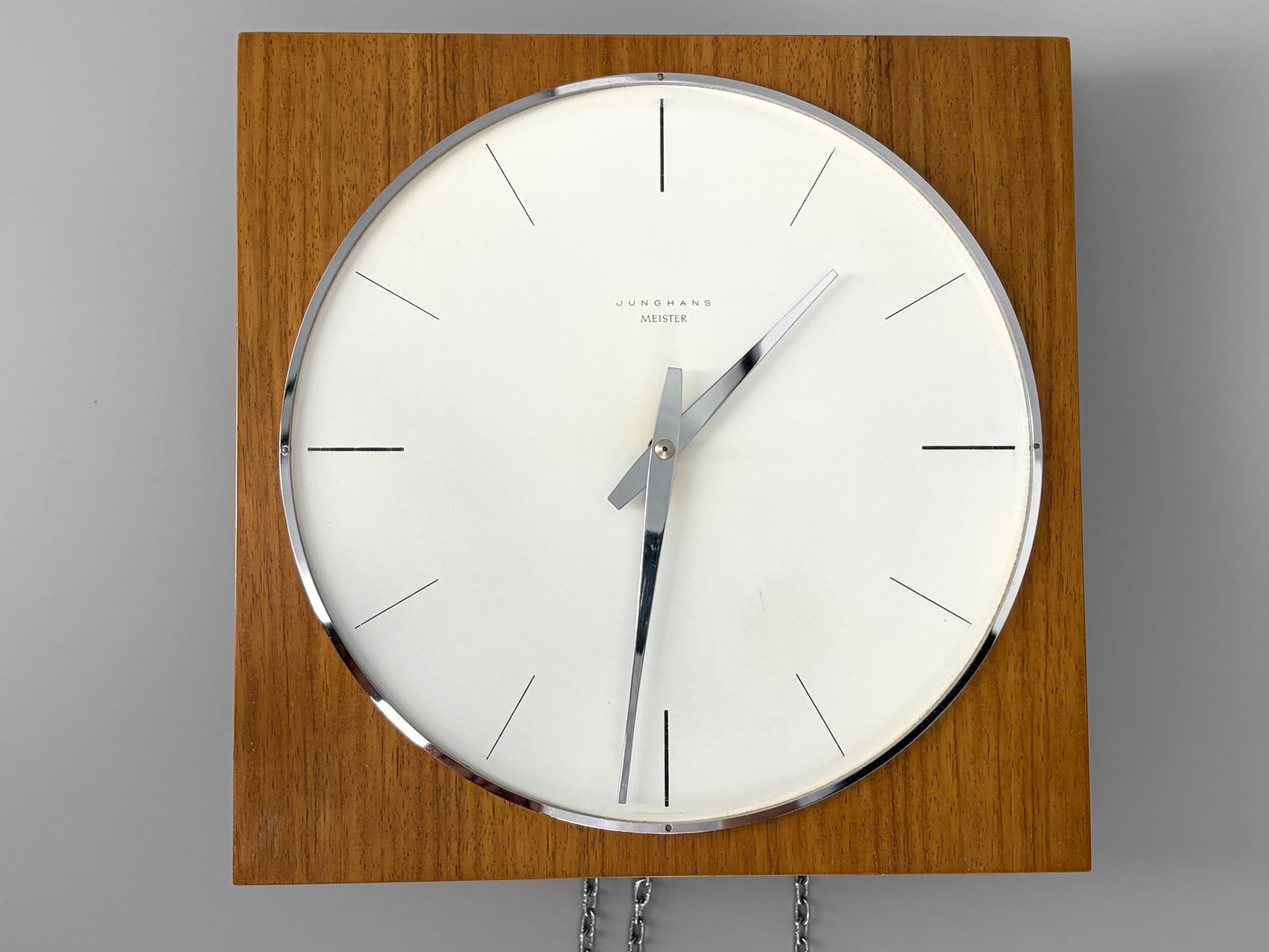 Mid Century Design Wanduhr Junghans Meister, Deutschland um 1960