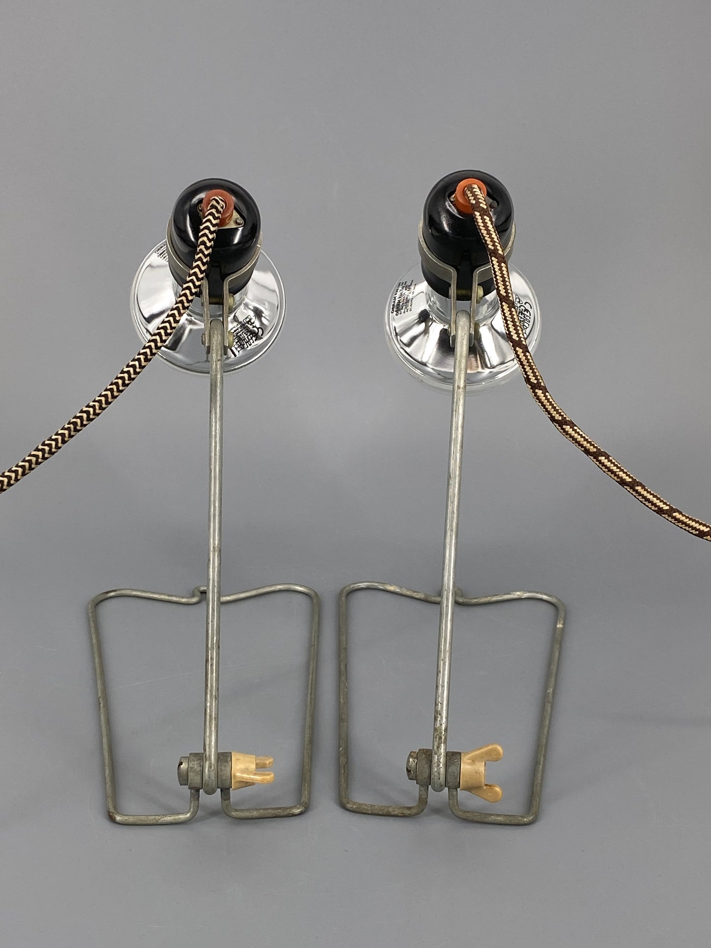 2 Industrial Tisch-/Klemmlampen von Wally Ball Berlin, DDR