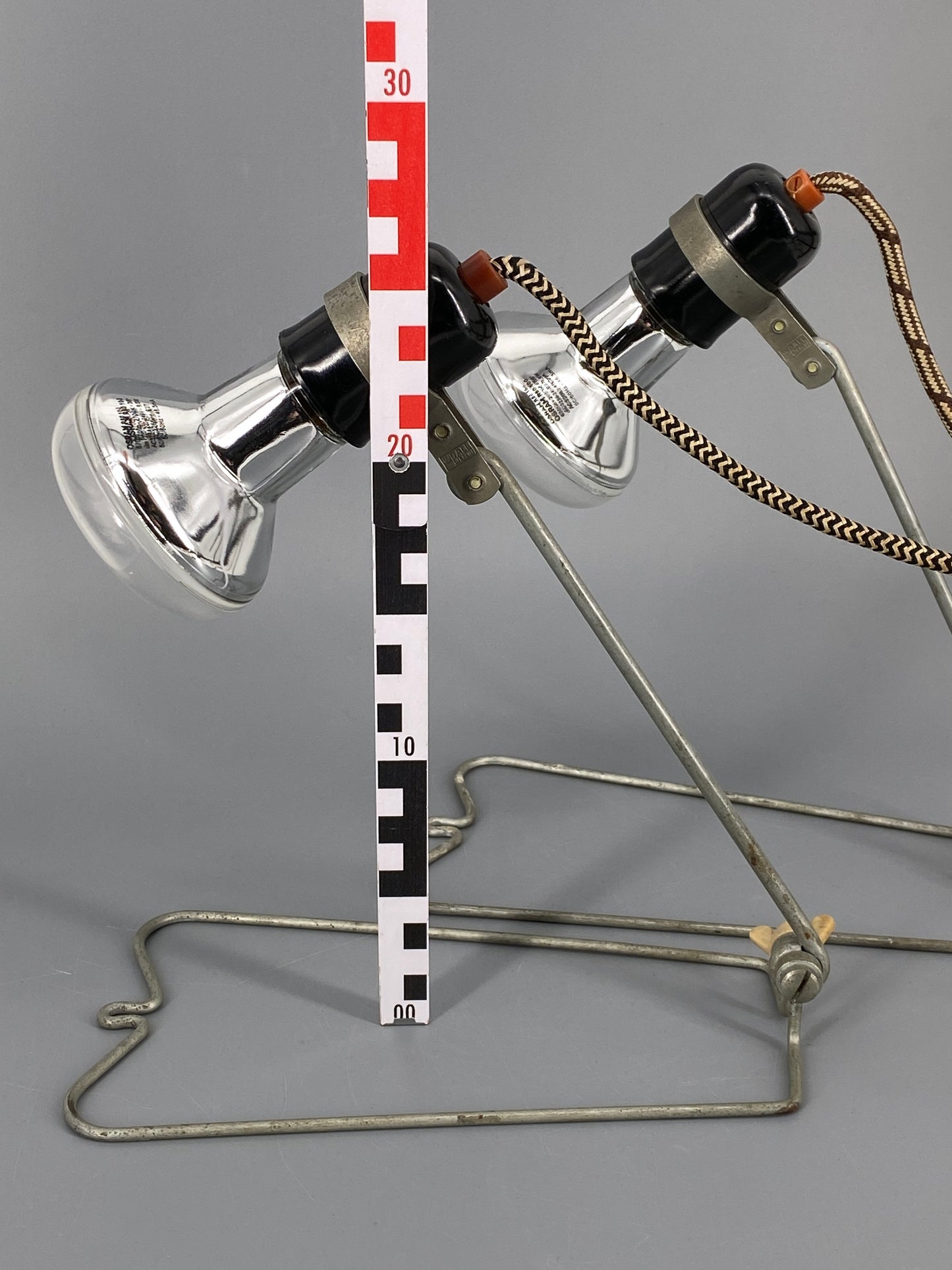 2 Industrial Tisch-/Klemmlampen von Wally Ball Berlin, DDR