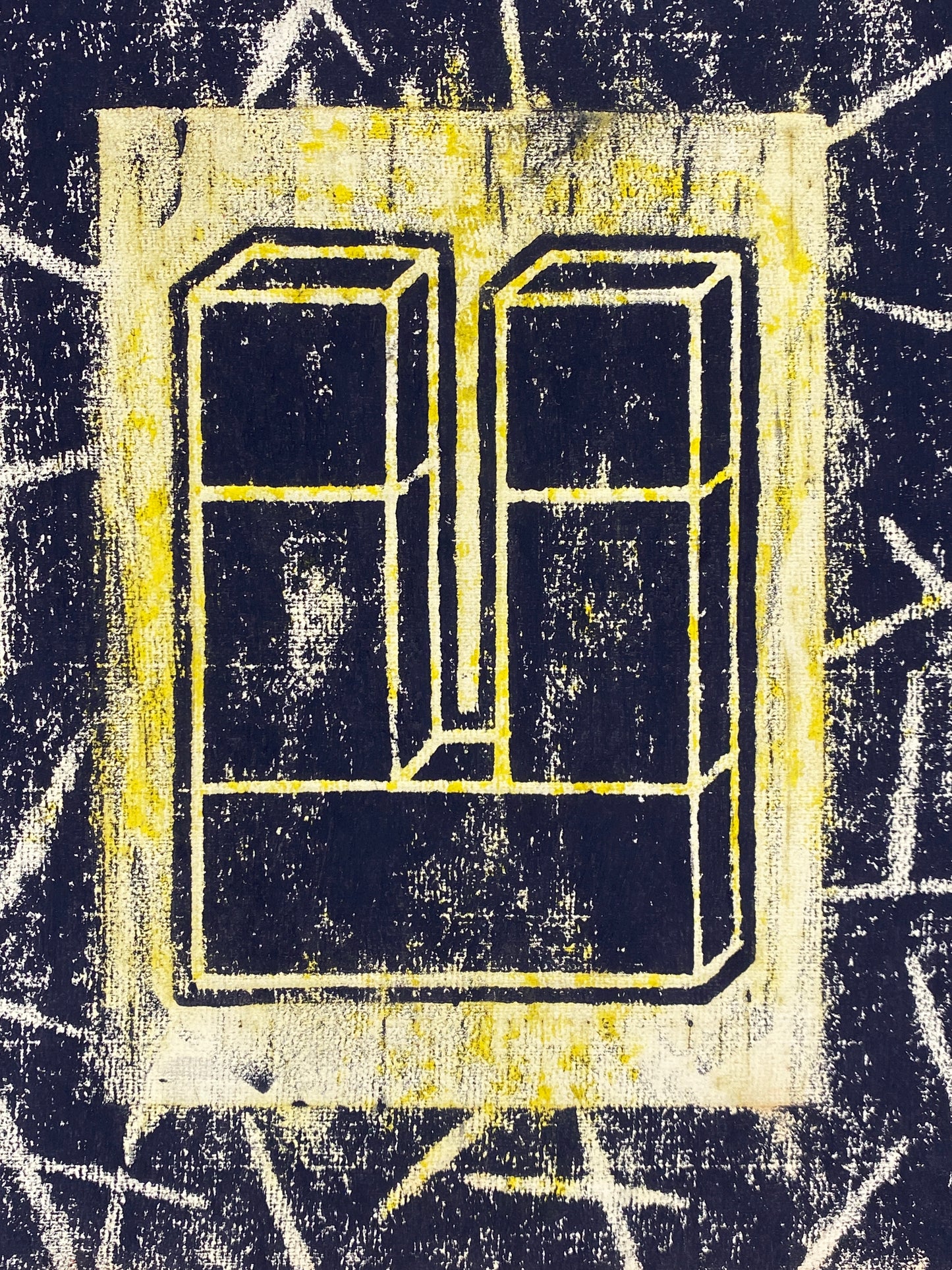 Signierter und nummerierter Prägedruck mit Pastellkreide und Kohle auf geripptem Büttenpapier, 1995