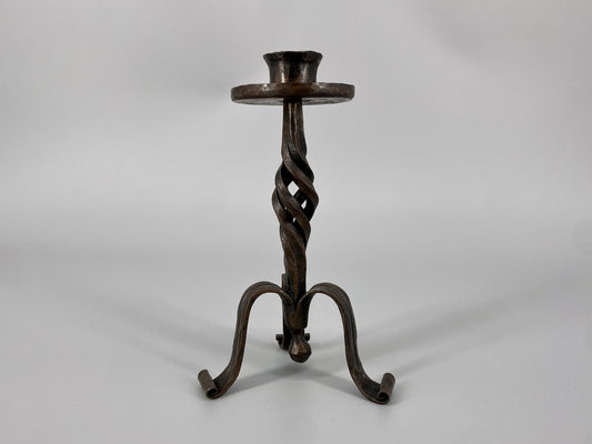 Brutalistischer Kerzenständer aus Schmiedeeisen, 1950-1970