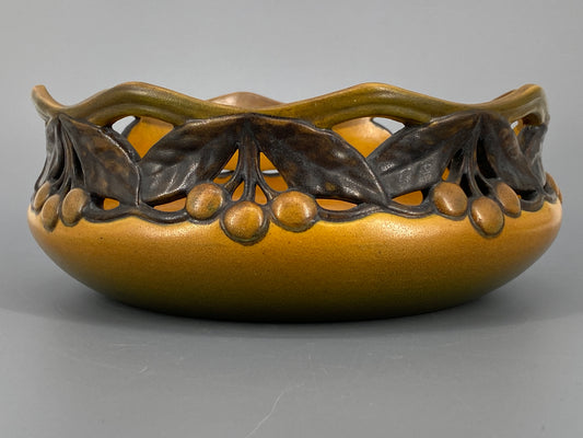 Keramik Obstschale von Karen Hagen für P. Ipsen's Enke, Dänemark, 1909