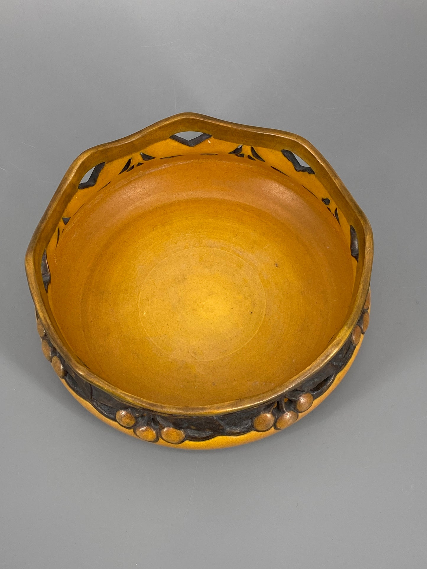 Keramik Obstschale von Karen Hagen für P. Ipsen's Enke, Dänemark, 1909