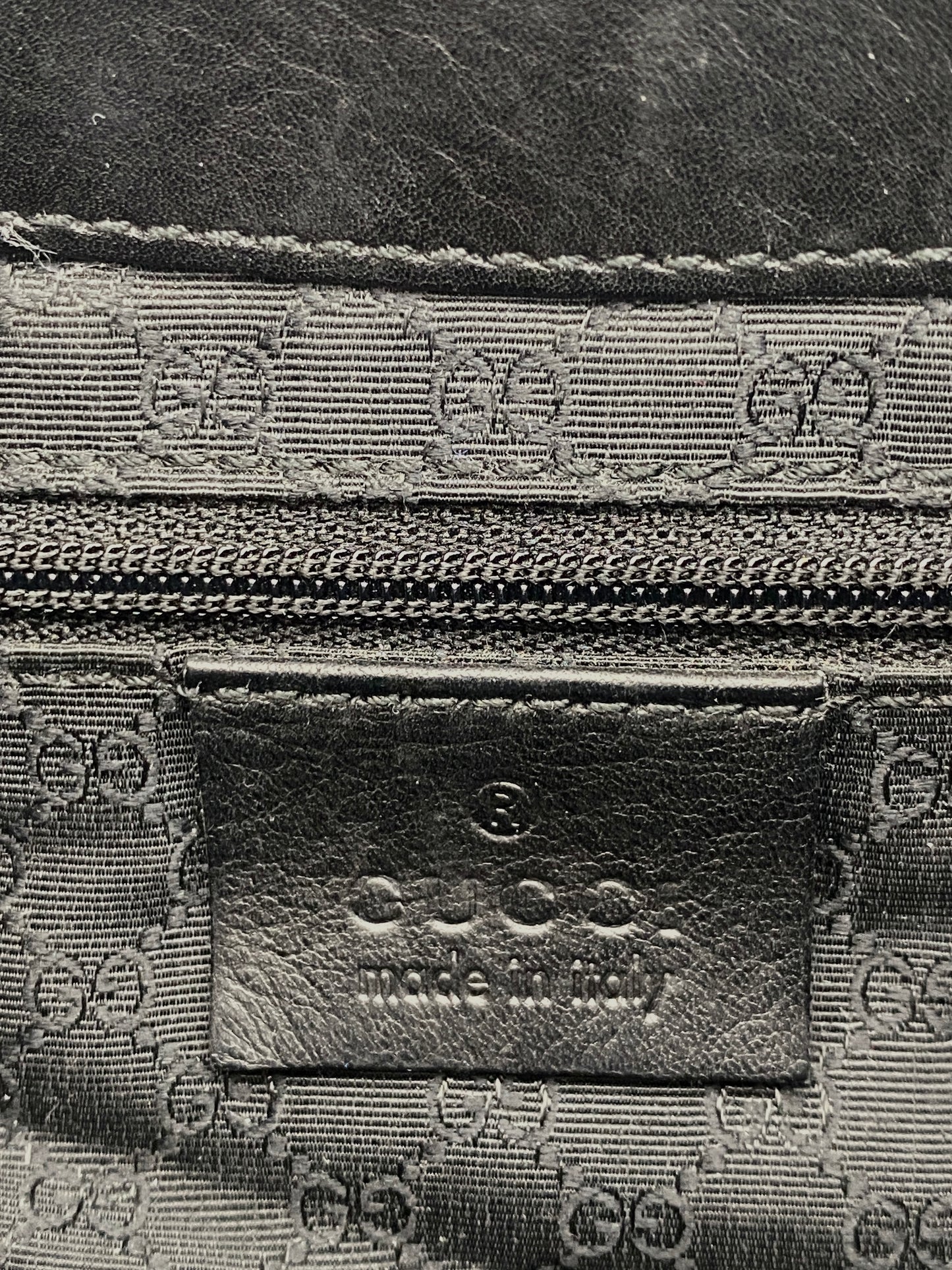 Schwarze Leder Handtasche "Jackie" von GUCCI Italien