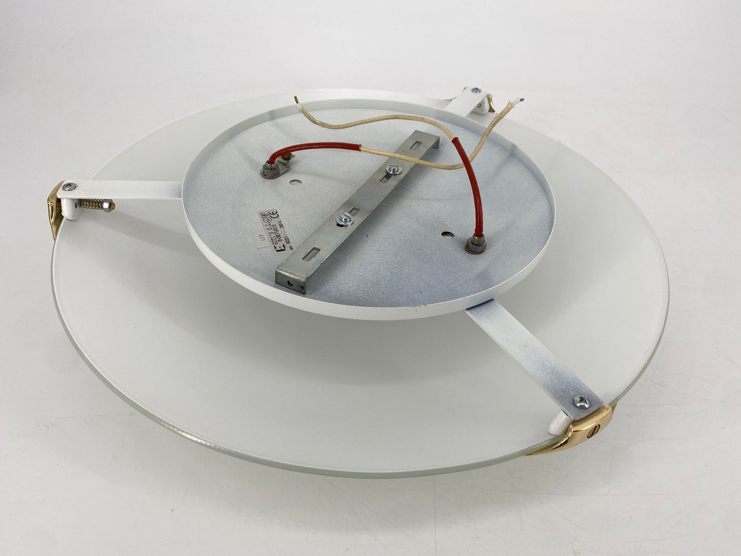 Plafoniere mit Satin-Glasschale von GUTI´S S.L. 1980er