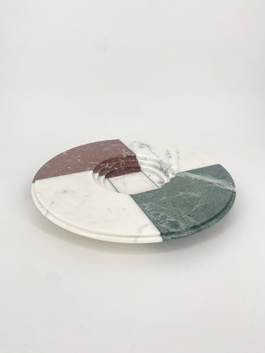 Polychrome Marmor Schale "Commesso" von Adolfo Natalini für Up&Up, Italien 80er