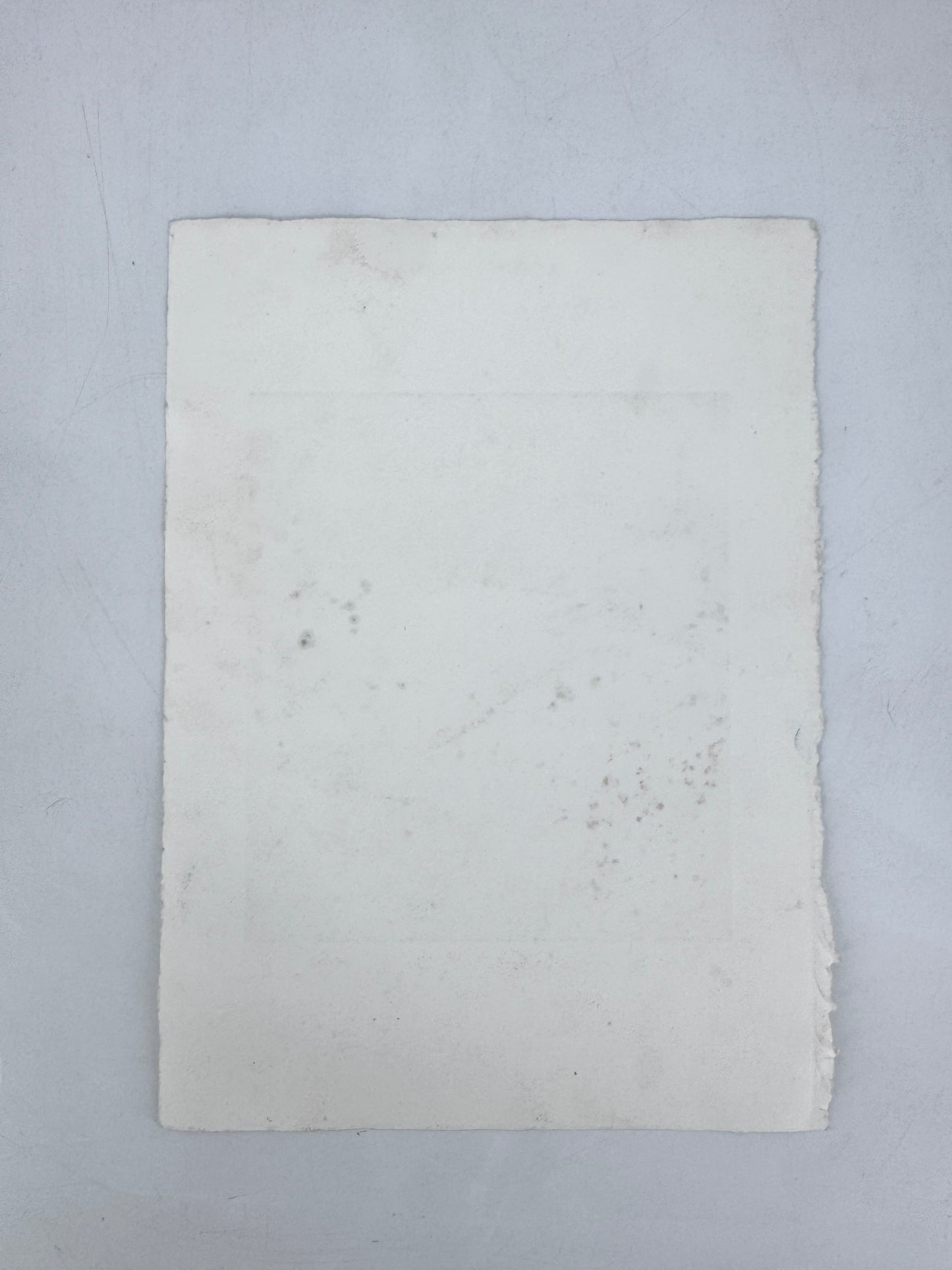 Moderne Landschaft mit Ruine. Grafik, Probedruck