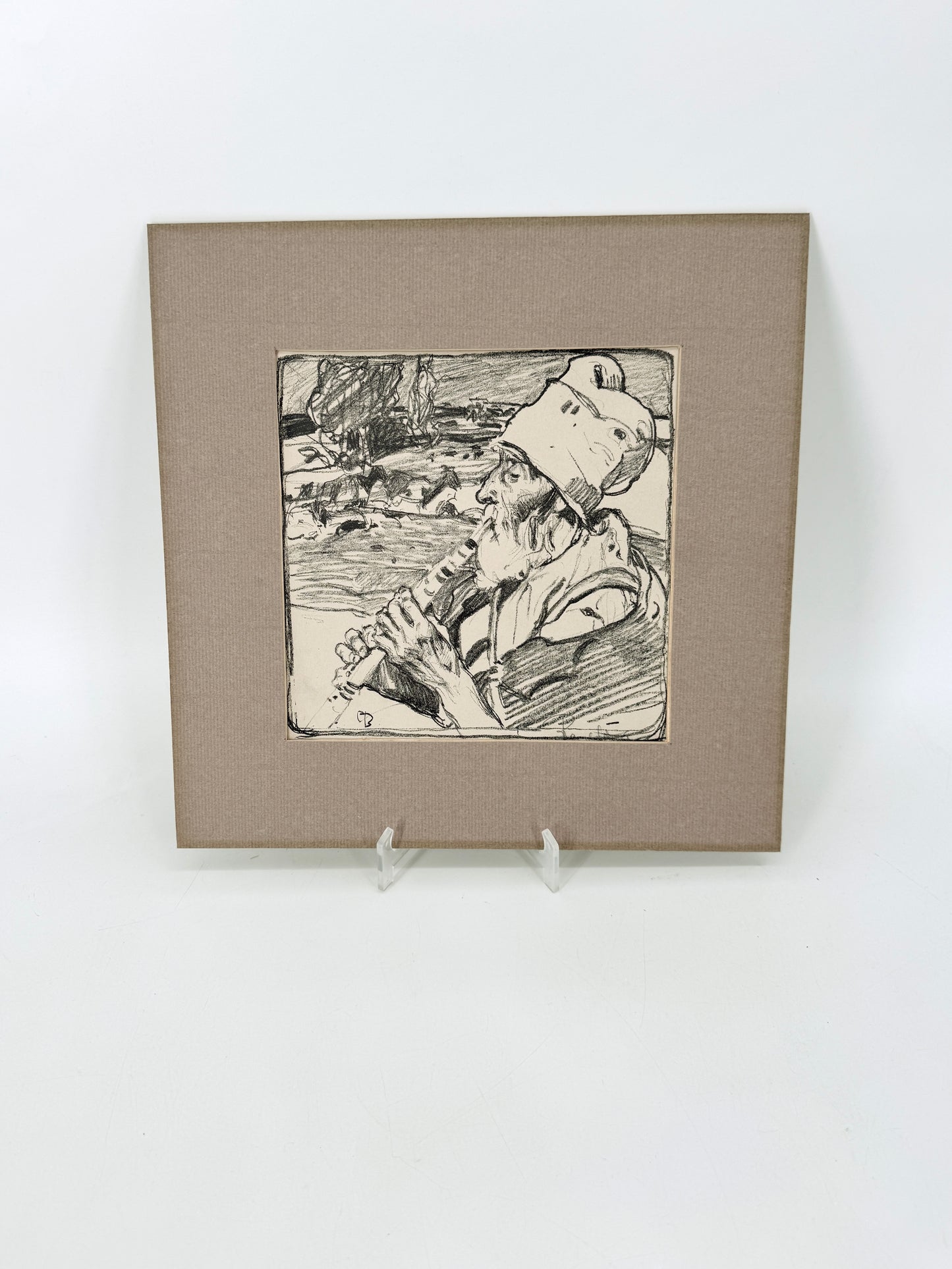 Frank Brangwyn - Ziegenhirte. Litografe