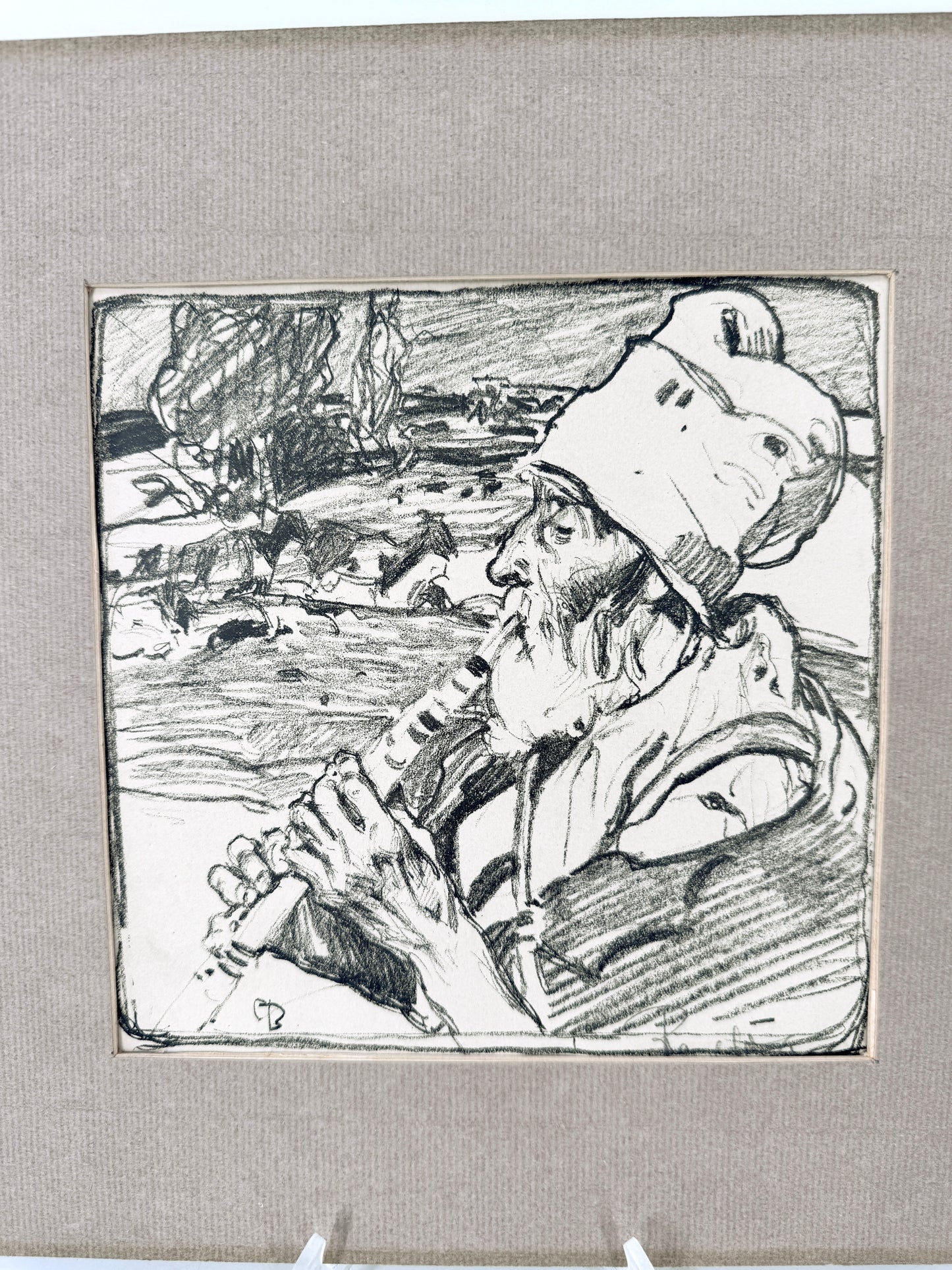 Frank Brangwyn - Ziegenhirte. Litografe